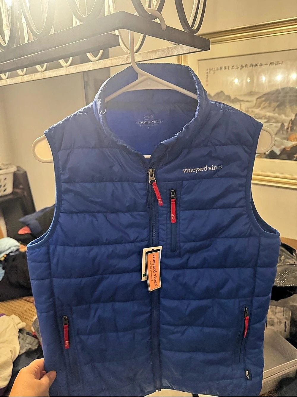 vineyard vines Mountain View Vest Quilted Vest in Blue Size Large NWT Boys